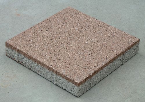 陶瓷透水砖-300*300*55-红棕色